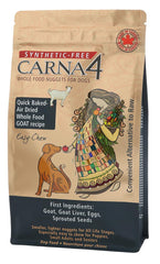 CARNA4 Easy-Chew Goat Formula dry dog food with soft nuggets supports gentle chewing for dogs with protein sensitivities