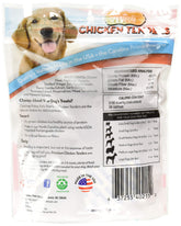Carolina Prime Pet chicken tenders bag closeup emphasizes freshness and quality.