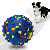 CAROZEN rechargeable interactive dog ball close-up shows durable chew-resistant build for dogs.