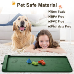 Carry360 high-edge mat 0.75 inch protects floors from spills during meals.