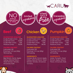 Caru Daily Dish closeup-ingredients emphasizes all-natural GMO-free ingredients