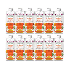 Caru Daily Dish Pumpkin Broth pour — savory flavor boost for pet meals.