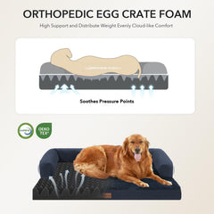 Casa Paw orthopedic-egg-crate-foam closeup highlights even weight distribution and comfort.