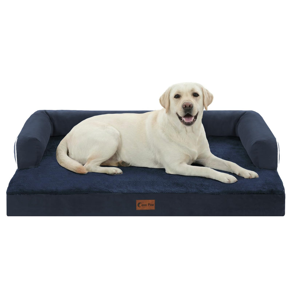 Casa Paw xl-dog-bed side view showing supportive orthopedic design for large dogs.