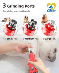 Casfuy dog nail grinder three ports tailor nail care from small to large breeds