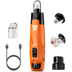 Casfuy dog nail grinder shows a 6-speed control panel for precise grooming