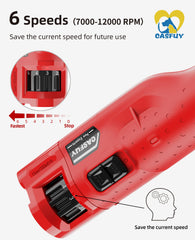 Casfuy dog nail grinder six-speed settings enable precise trimming across sizes