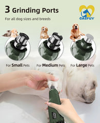 Casfuy dog nail grinder small port close-up enables precise trimming for tiny nails.