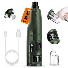 Casfuyu dog nail grinder quiet front view demonstrates compact design and low-noise operation.