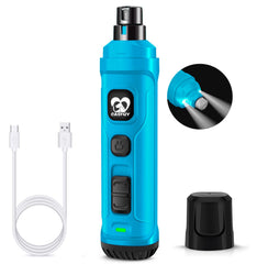 Casfuy dog nail grinder shows two LED lights for precise quick location during trimming