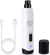 Casfuy dog nail grinder upgraded beside charging base for quick setup.