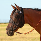 Cashel QRWBL fly mask front view blocks insects for safer rides