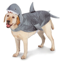 Casual Canine Shark Costume dog head and body view with polyfill for 3D realism
