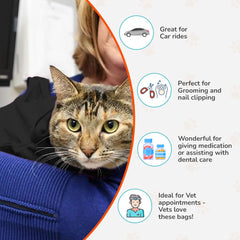 Cat-in-the-Bag Cozy Comfort Carrier interior supports comfortable vet visits