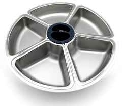 Cat Mate stainless steel bowl insert close-up highlights hygienic material for meals.