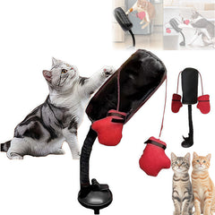 Cat Punching Bag Toy with spring action showcases dynamic movement for indoor exercise and interactive play.
