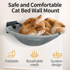 CatAve wall-mounted cat hammock in use offers elevated comfort.