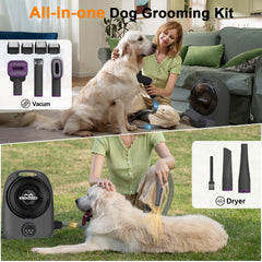 Catboxy dog grooming vacuum 2-5L canister view highlights uninterrupted grooming sessions.