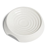 CatGuru whisker-relief shallow ceramic bowl eases mealtime for indoor cats.