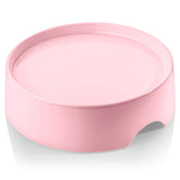 CatGuru Food Table pink front view promotes relaxed posture during meals.