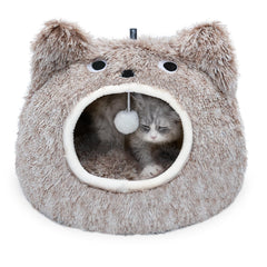 CATISM Cat Bed plush cave provides a cozy private nap sanctuary for indoor cats.
