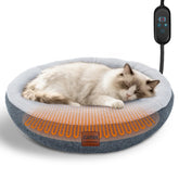 CATISM heated cat bed donut shape offers secure cozy nap space.
