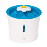 Catit LED Flower Fountain front view, inviting cats to drink with visual appeal.