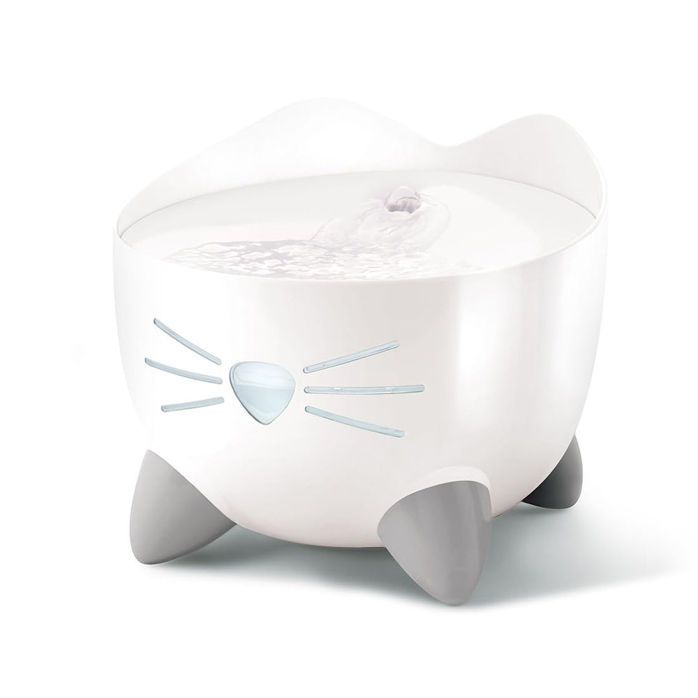 Catit PIXI front view shows whisker-friendly drinking surface.