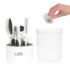 Catit Senses 2.0 metal slicker for thorough detangling and coat care