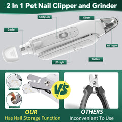 CATPICK 2-in-1 nail clippers side view highlighting dual clipper and grinder features