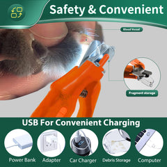 CATPICK cat nail trimmer light with dust cap for debris containment