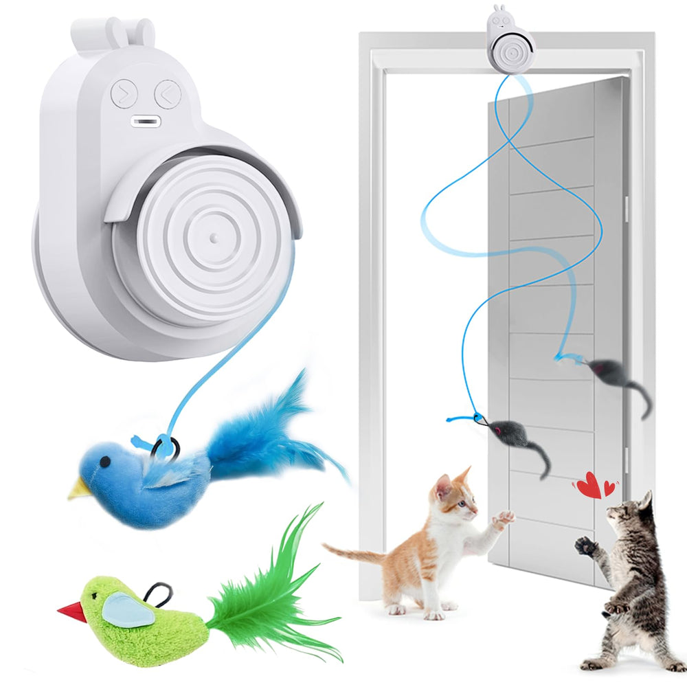 CATPICK flying bird toy in doorway sparks active play for indoor cats