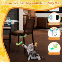 CATPICK flying-bird-toy-in-action demonstrates lifelike flutter to engage cats