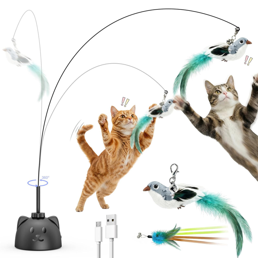 CATPICK interactive toy with flying bird on wall for indoor play enrichment