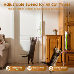 CatPick Joy 360-degree swinging motion in action, encouraging chasing and stretching