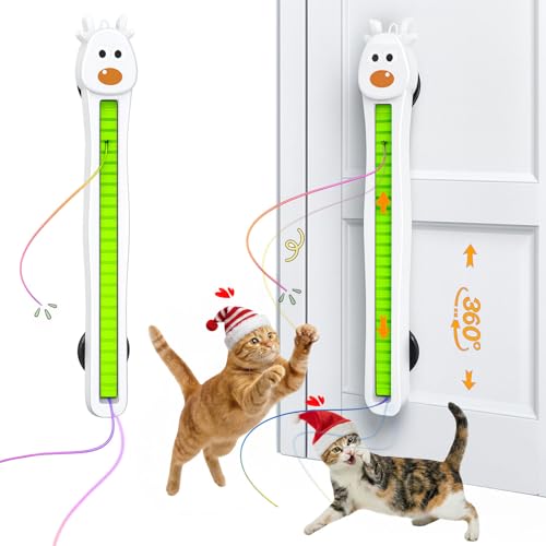 CatPick Joy door-mounted toy setup for indoor cats with hands-free play