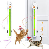 CatPick Joy door-mounted toy setup for indoor cats with hands-free play