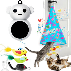 Catpick Joy interactive cat toy with hide-and-seek action stimulates curiosity and independent play.