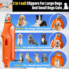 CATPICK LED dog nail trimmer with light improves visibility during grooming.