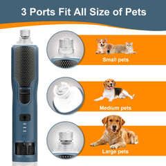 CATPICK nail grinder ports for small, medium, and large pets.