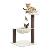 Catry Nirvana three-level kitten tree showing climbing and resting zones for kittens.