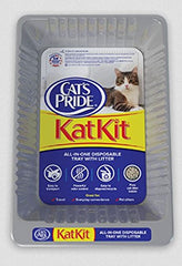 Cat's Pride bandeja desechable para arena todo en uno, ideal para viajes y limpieza rápida.