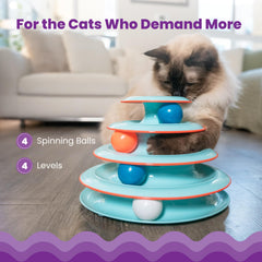 Catstages Chase Meowtain ball-two-spins demonstrates another level of rolling fun for multiple cats