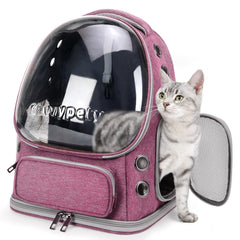 Cawypety cat backpack bubble-window enhances sunny, comfortable travel for cats