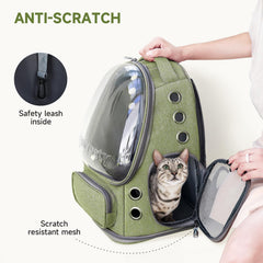 Cawypety cat backpack inner harness keeps pets secure during travel.