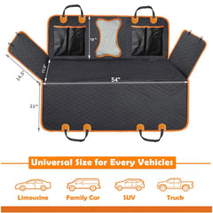 CBBPET dog seat cover with adjustable straps for universal fit