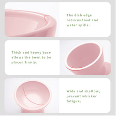 CEEFU 2 elevated cat bowls on-stand highlights durable ceramic material