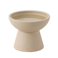 CEEFU extra wide elevated cat water bowl side view with whisker-friendly depth.