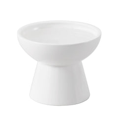 CEEFU extra-wide raised cat water bowl, side view, eases whisker fatigue during meals