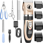 Ceenwes dog clippers package shot shows complete home grooming kit for easy pet trims.